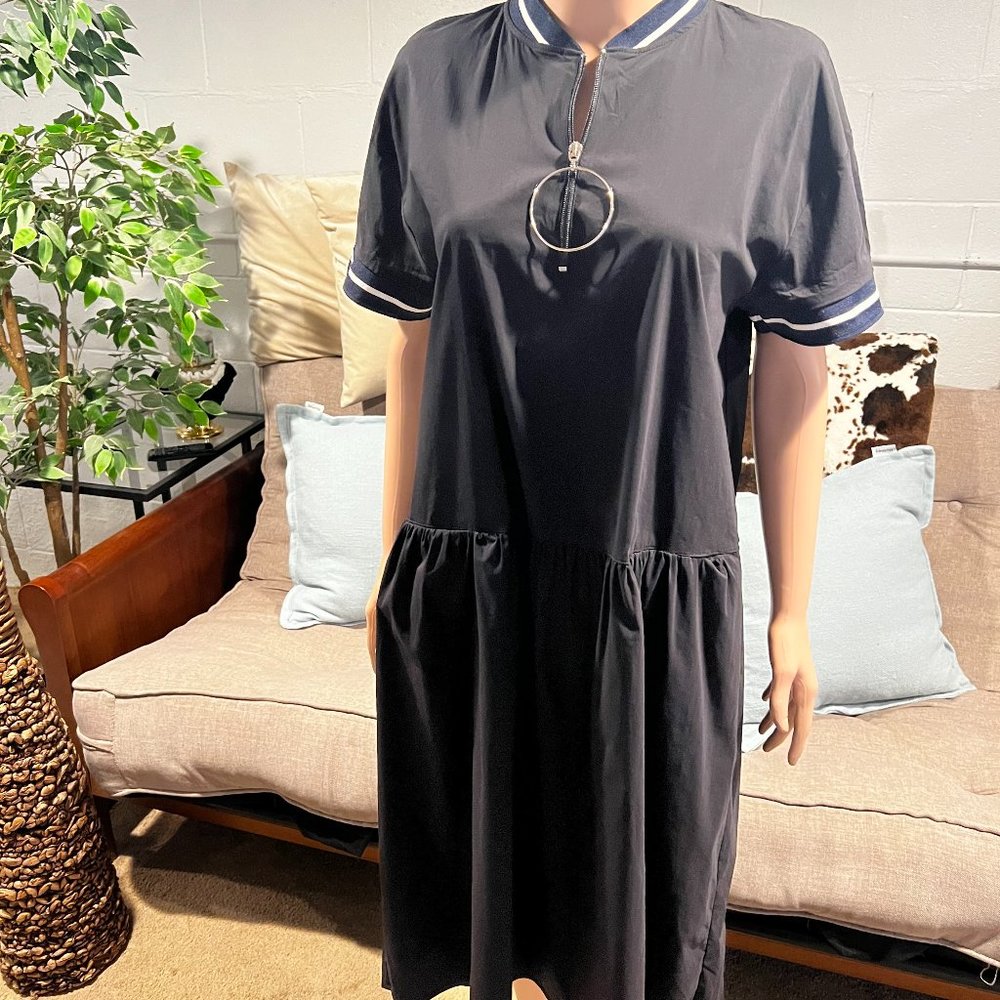 Zara Dress, Size M, Black, Short sleeves.